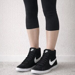 Nike Black + White High Top Sneakers